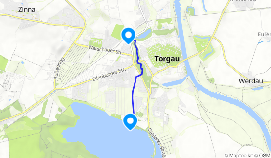 Kartenausschnitt Torgau